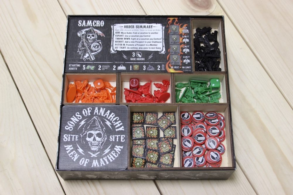Organizer for Sons of Anarchy: Men of Mayhem + all expansions